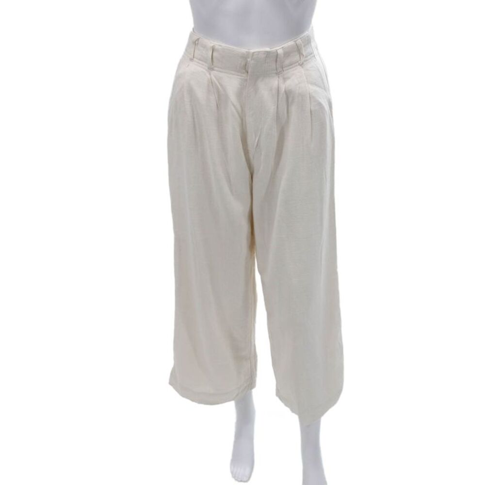 Z Supply Women Cropped Drawstring Pants Beige Size XS